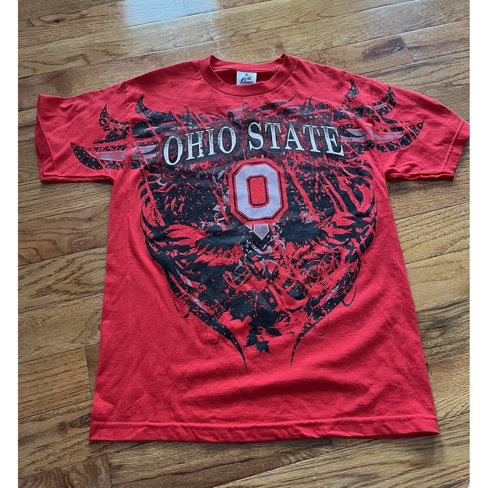 NWT Ohio State Men's Size Medium Red With Black Cool Design T-shirt